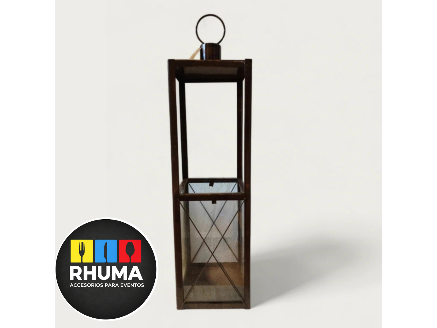 FAROL FANAL OXIDO 60 CM ALTO + 3 PILAS + VELON