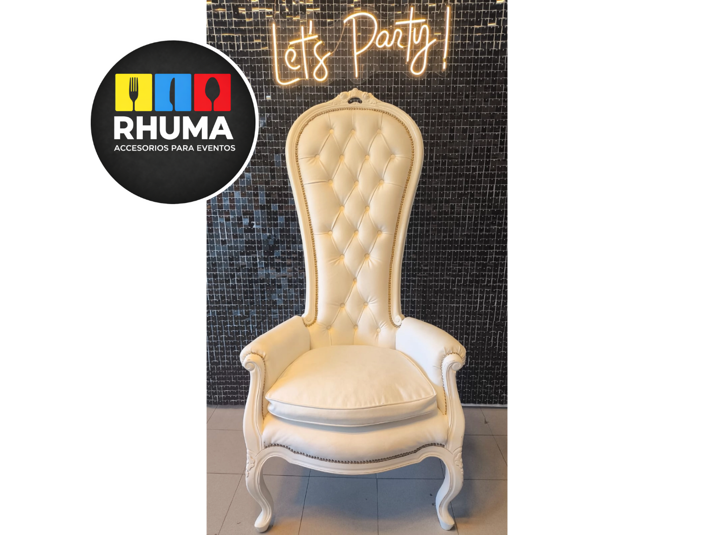 SILLÓN DE QUINCEAÑERA O AGASAJADO ESTILO LUIS 15 (1,66X0,83X0,50)