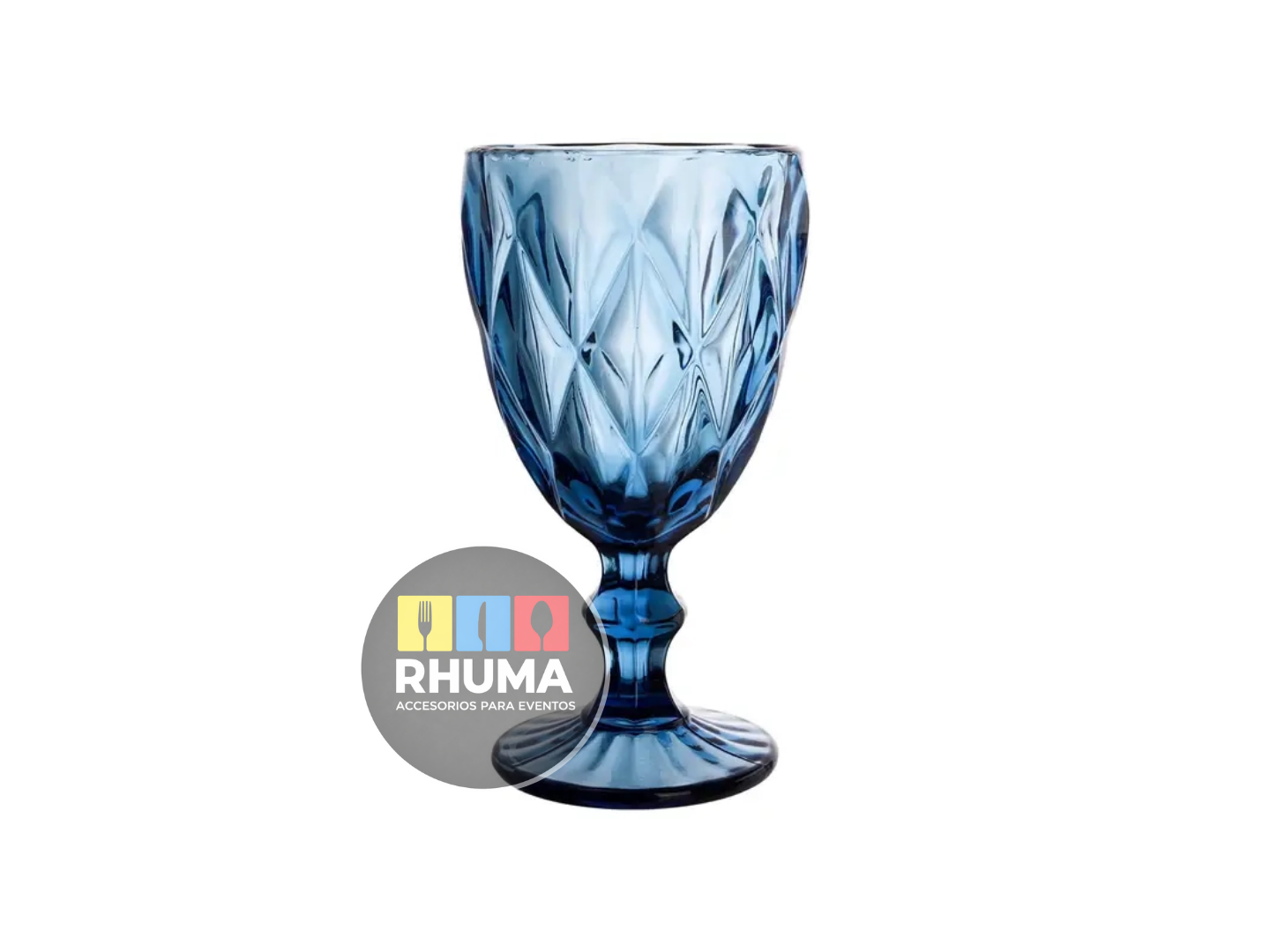 COPA LABRADA (VINO/AGUA/DECORACION) COLOR HUMO C/BORDE DORADO