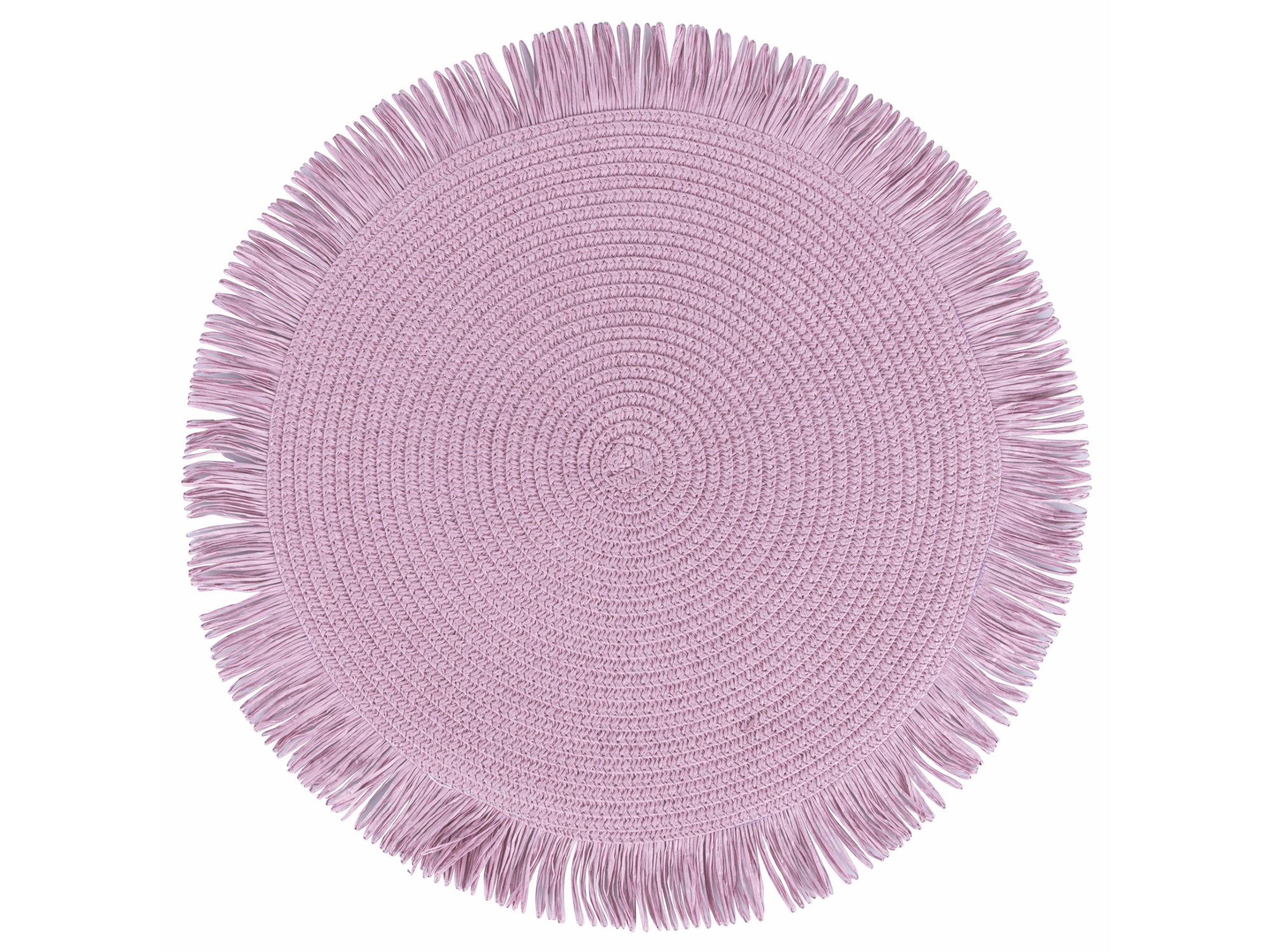 PLATO DE SITIO ROSA Y FLECOS 38CM DIAM