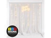 ESTRUCTURA 2X2MT DESARMABLE BLANCO CON LUCES LED Y VOILE BLANCO