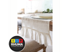 CAMINO DE MESA BEIGE TUSOR CON VOLADO 2,40 X 0,40