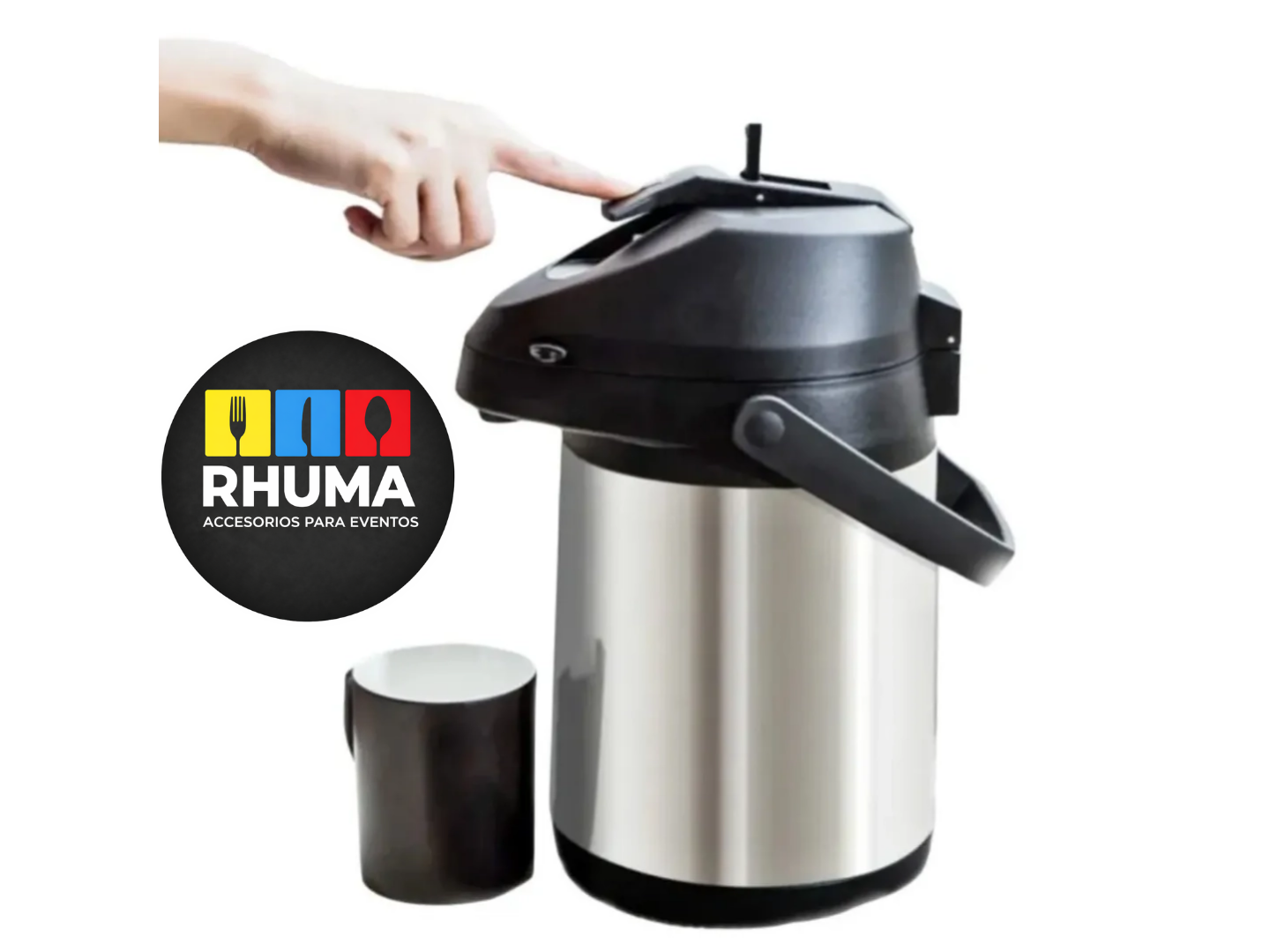 TERMO ACERO INOXIDABLE 2,5l (BOTON NEUMÁTICO)