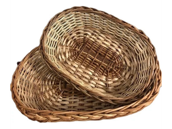 PANERA DE MIMBRE (OVAL) 36cm largo 20cm ancho 7cm alto