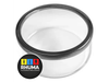 ENSALADERA DE VIDRIO BORDE DE ACERO (21cm diam Alto 9CM)
