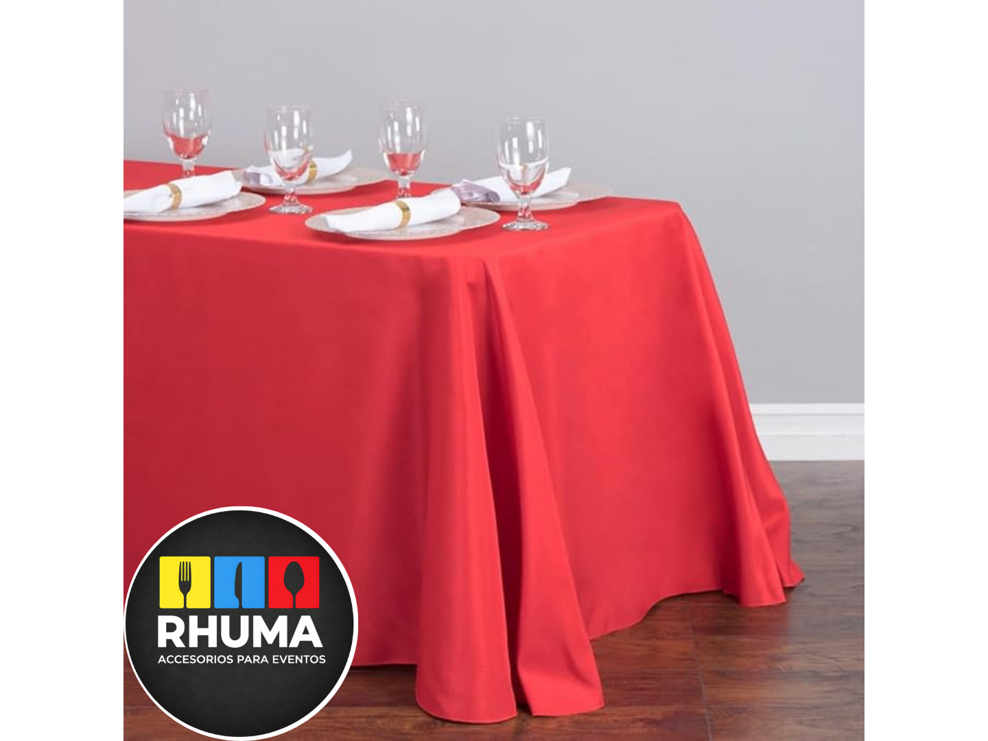 MANTEL RECT. COLOR (3X2M) (ROJO)