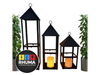 FAROL FANAL NEGRO JUEGO X3 + VELÓN + PILAS