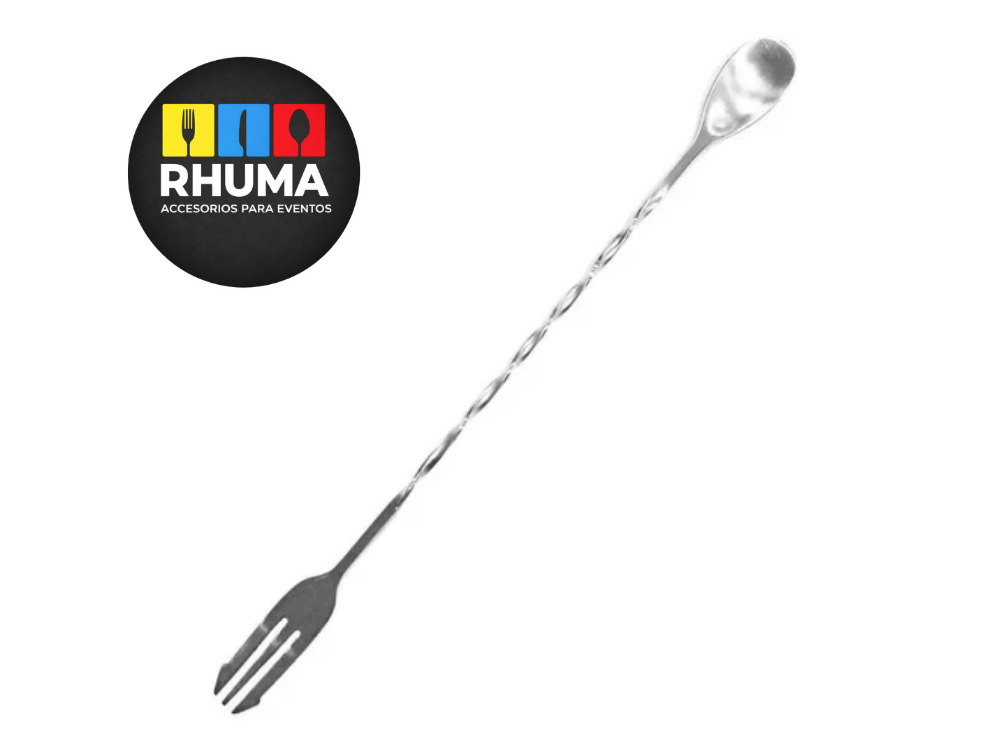 CUCHARA MEZCLADORA  COCTEL AC INOX  BARMAN 32CM TRAGO