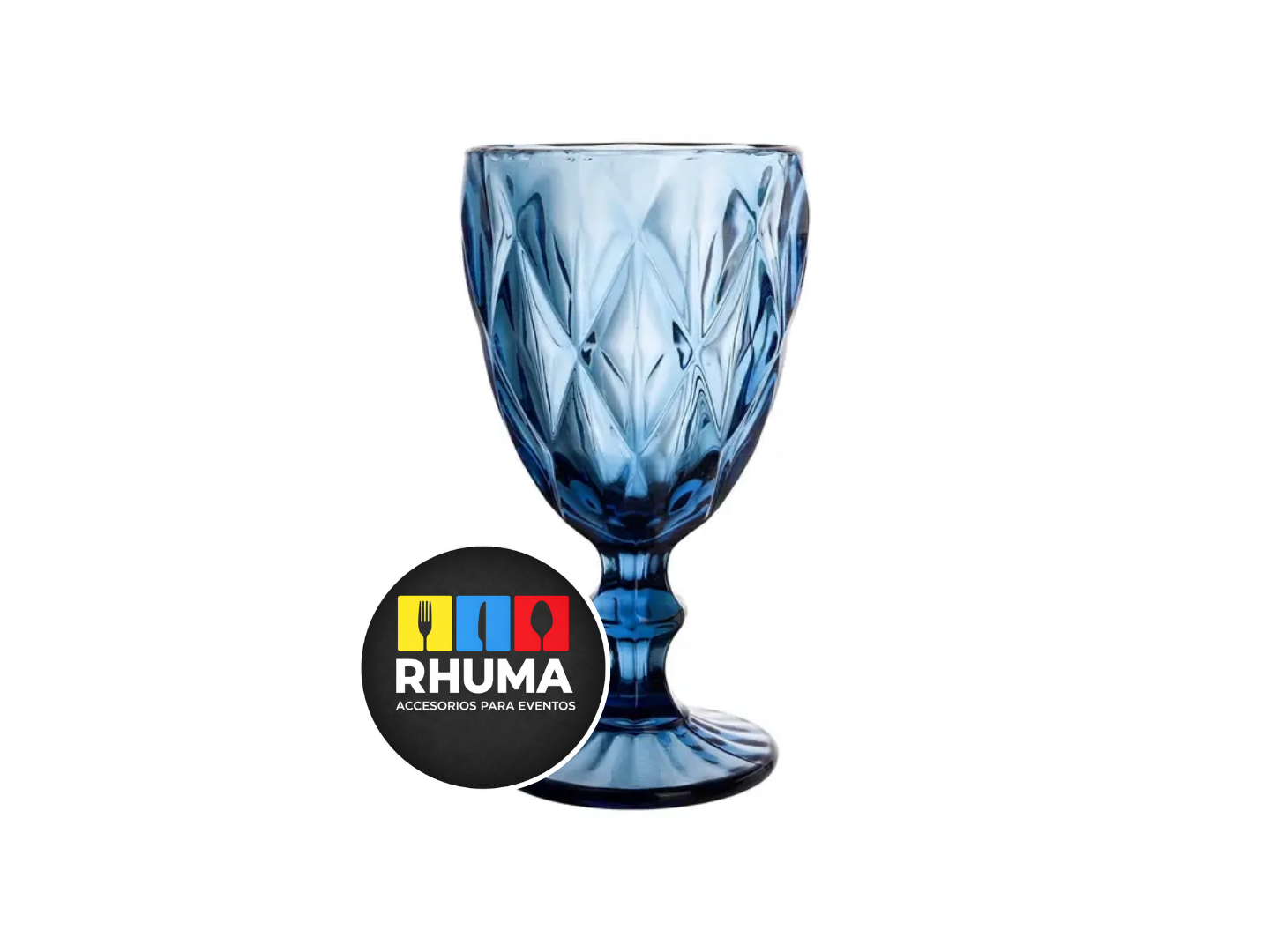 COPA LABRADA (VINO/AGUA/DECORACION) COLOR HUMO C/BORDE DORADO