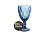 COPA LABRADA (VINO/AGUA/DECORACION) COLOR HUMO C/BORDE DORADO