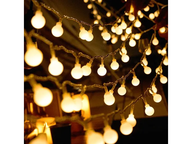 GUIRNALDA LUCES LED BOLITA CRISTAL X28 4 MT DE LARGO