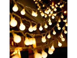 GUIRNALDA LUCES LED BOLITA CRISTAL X28 4 MT DE LARGO