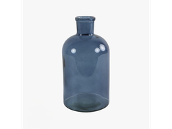 BOTELLA AZUL 20CM ALTO 7 BOCA