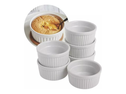 CAZUELA BLANCA DE 7CM acanalada o facetada