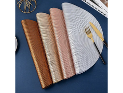 PLATO DE SITIO PVC ORO ROSA (38CM DIAM)