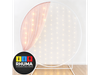 ESTRUCTURA CIRCULAR 2M DIAM DESARMABLE BLANCO CON LUCES LED/GASA ROSA VINTAGE