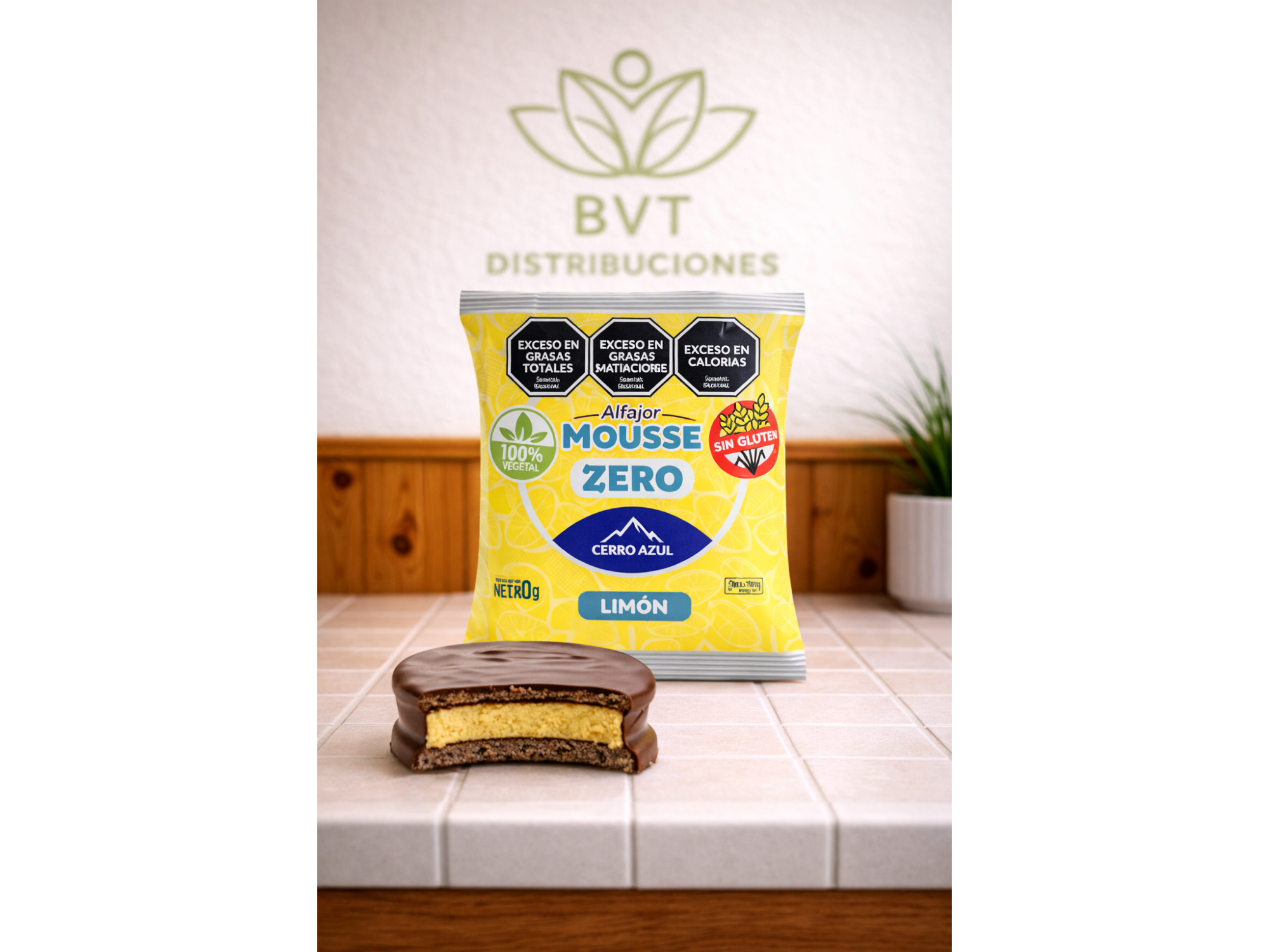 Alfajor Mousse Limon Zero (Caja cerrada 12 Unidades)