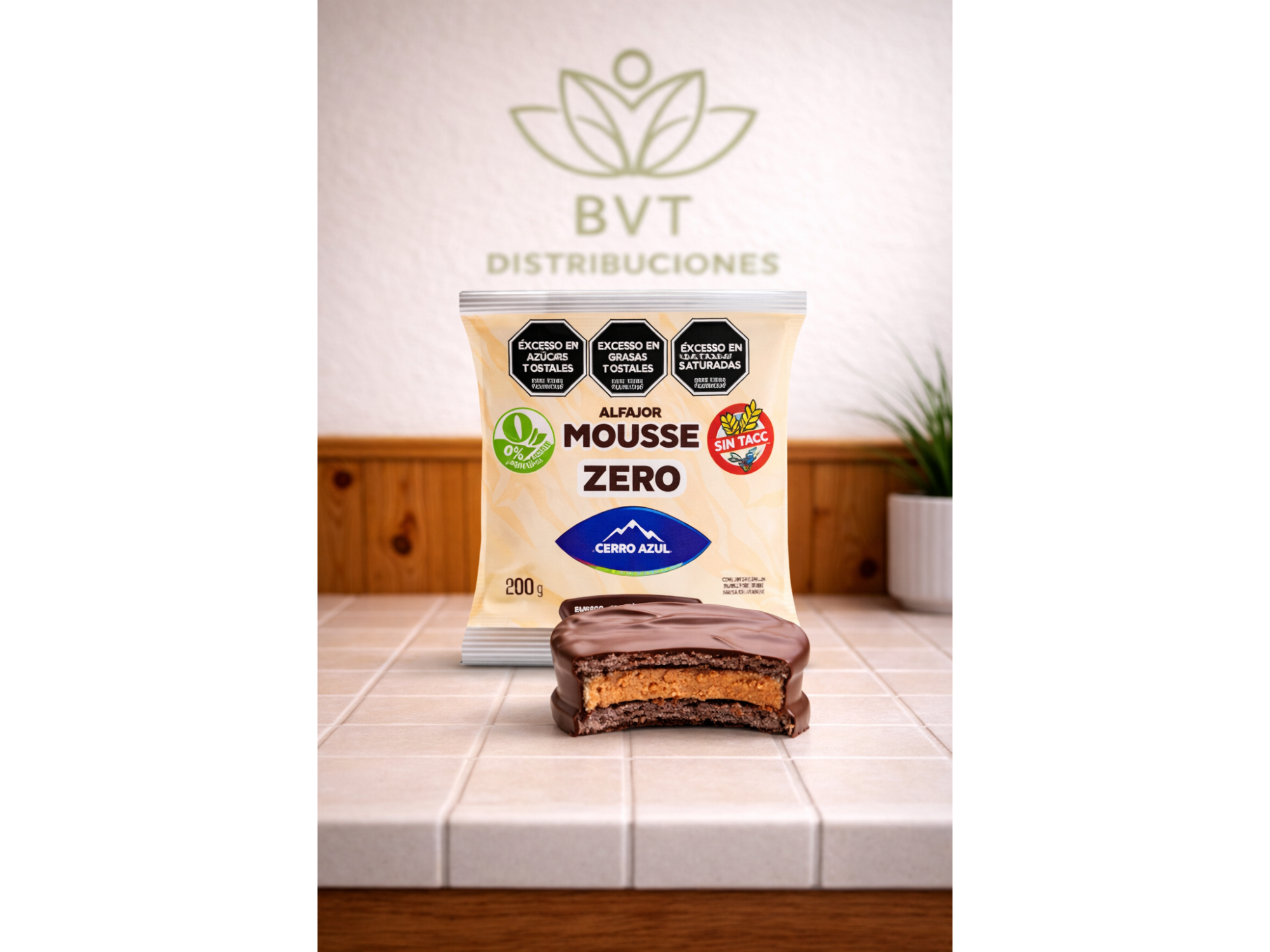 Alfajor Mousse Zero Crema Moka (Caja cerrada 12 Unidades)