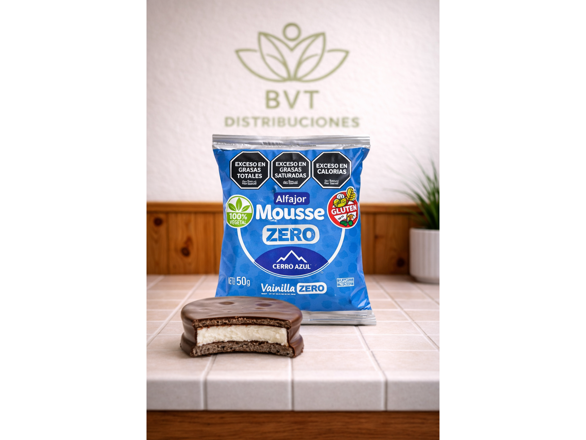 Alfajor Mousse Vainilla Zero (Caja cerrada 12 Unidades)