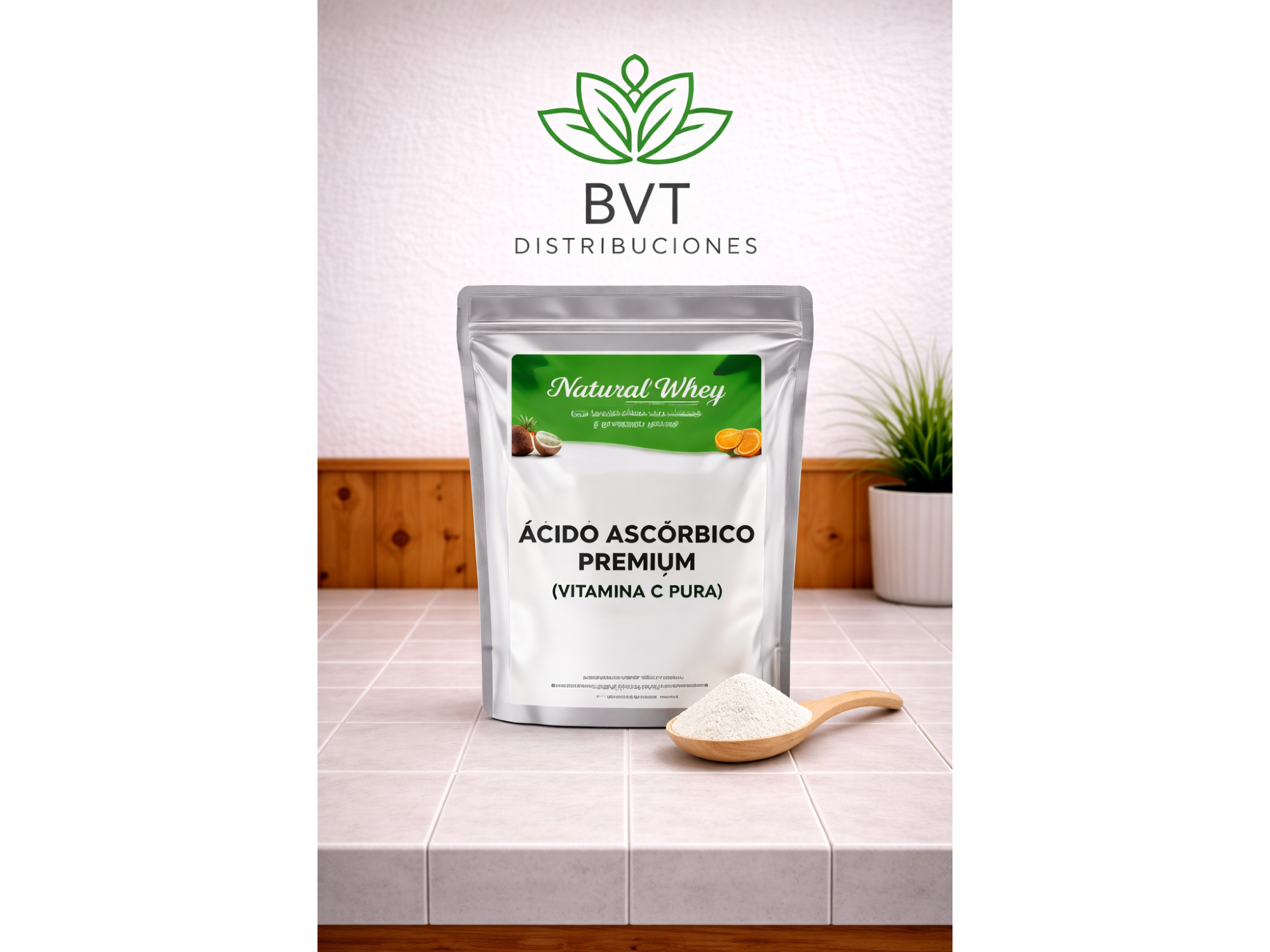 Vitamina C Pura X1Kg Natural Whey (Acido Ascorbico)