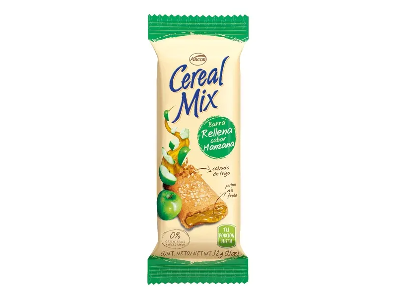 Barra rellena manzana CEREAL MIX 32g