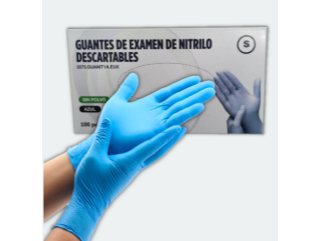 GUANTES NITRILO CELESTE