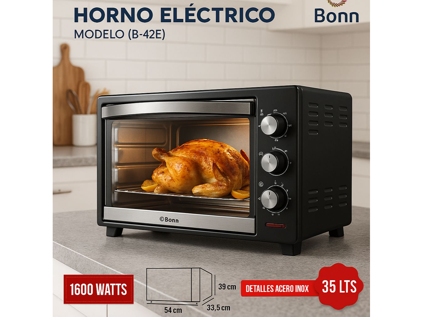HORNO ELECTRICO 35L BONN