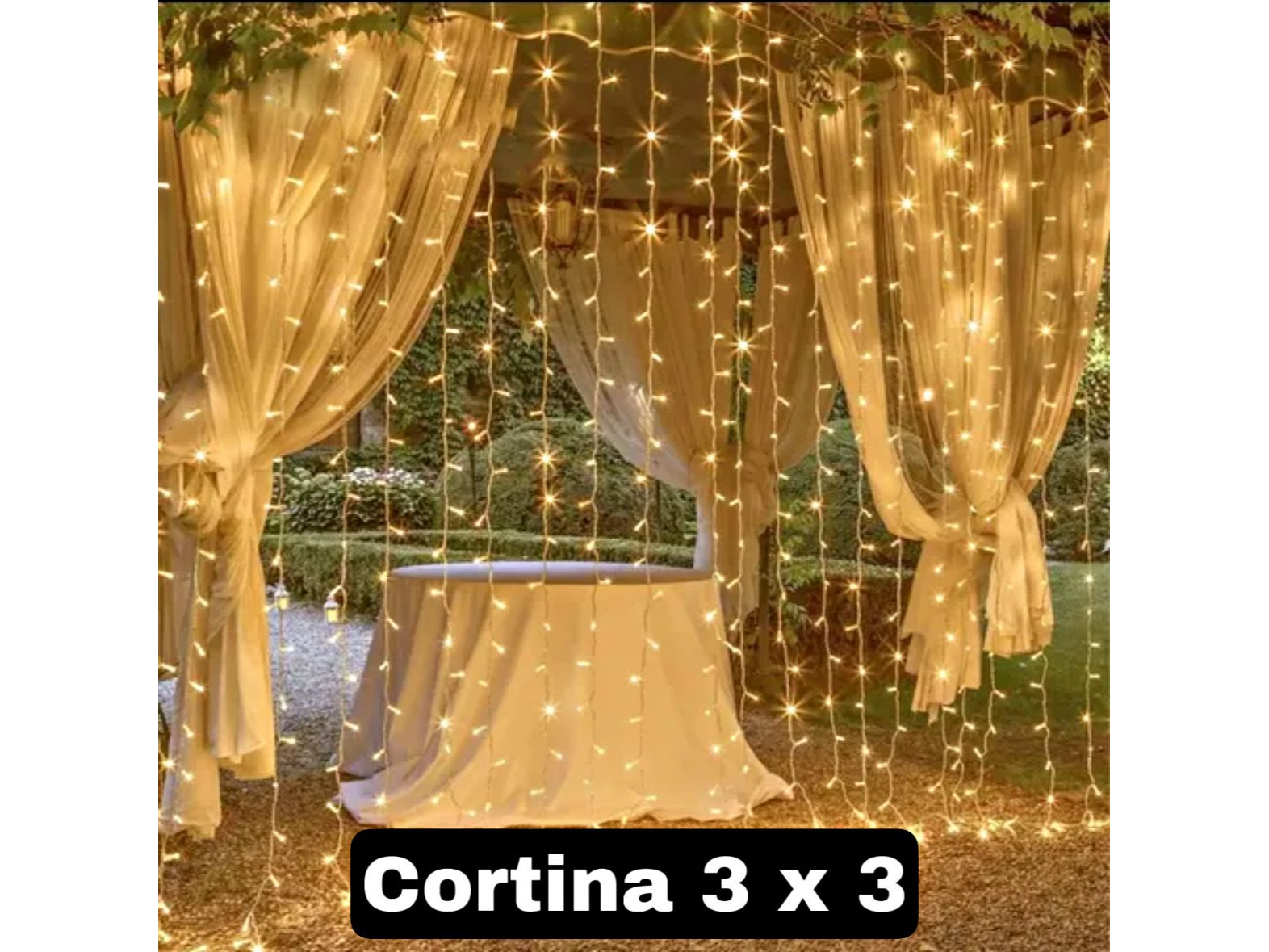 CORTINA DE LUZ 3X3