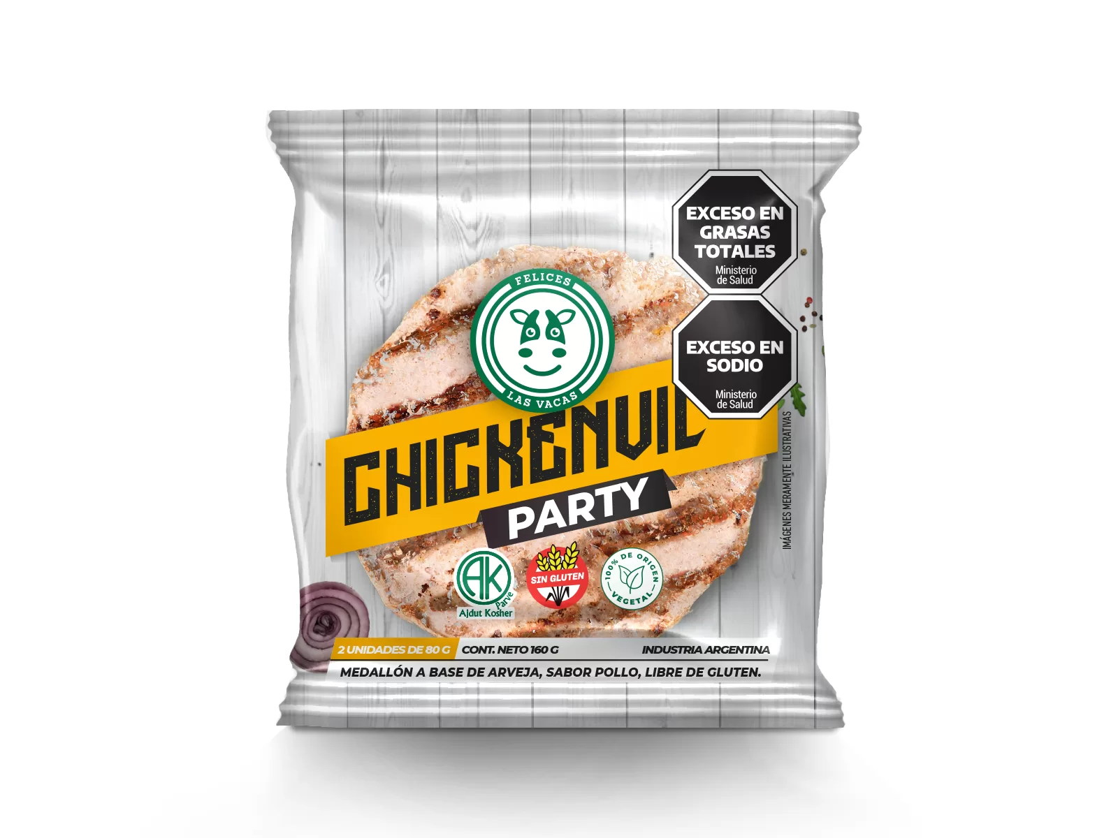 Chickenvyl Medallón de Arveja x2u sabor Pollo SIN GLUTEN FELICES LAS VACAS