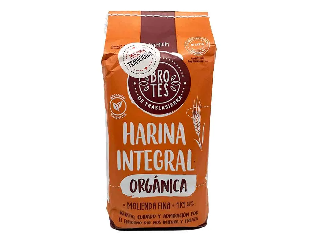 Harina Integral Orgánica Tradicional 1kg BROTES