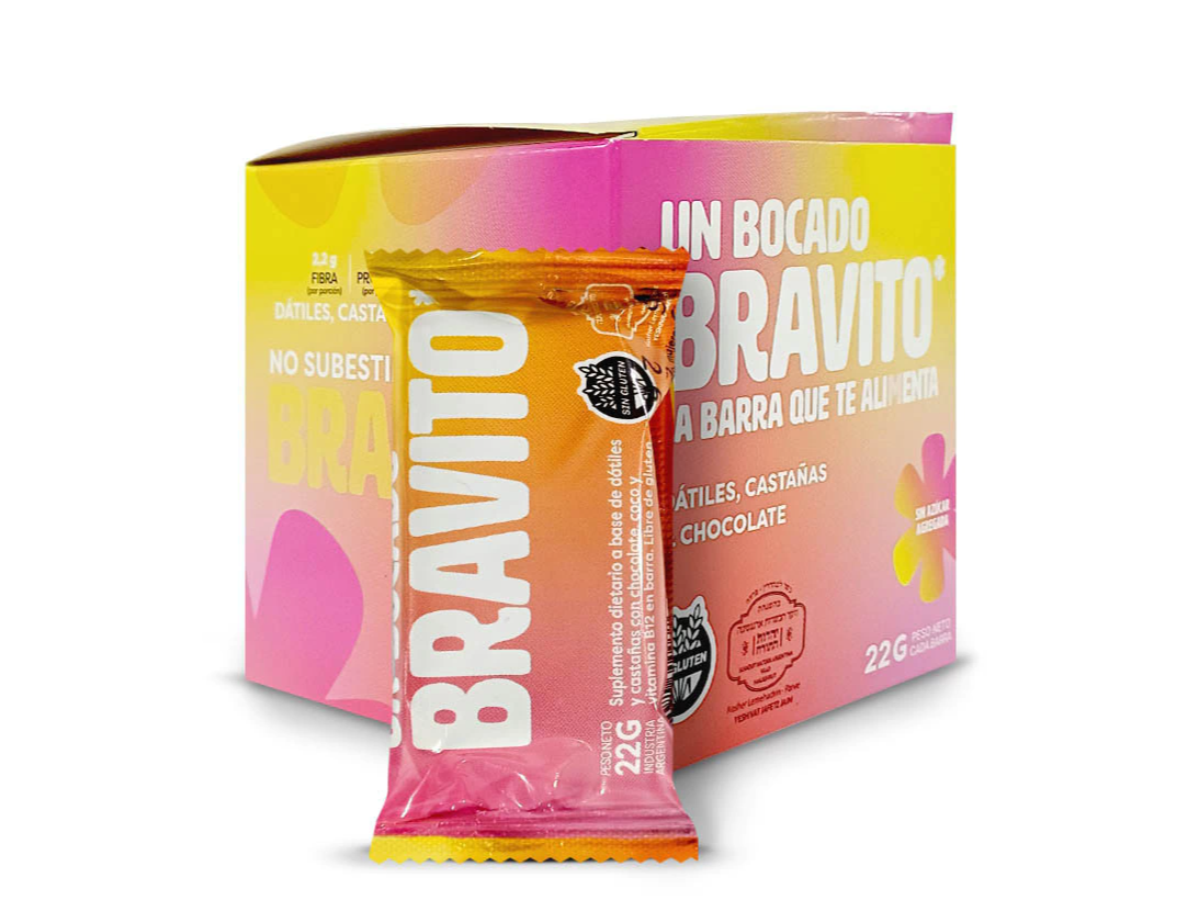 Bocado de Chocolate y Coco sin gluten 22g BRAVA