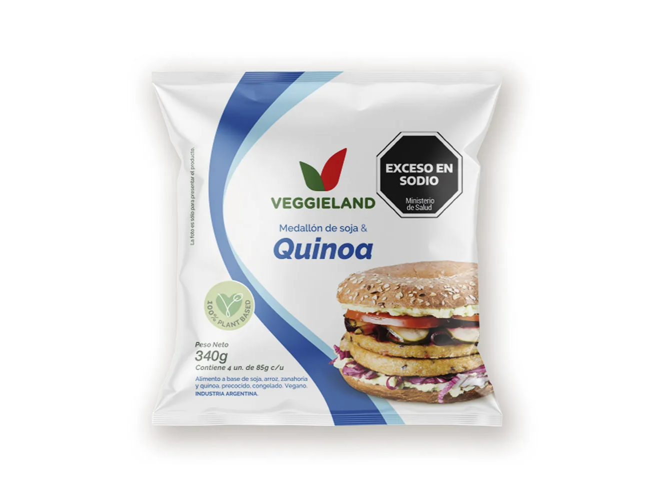 Medallón de Soja y Quinoa x 4 unidades VEGGIELAND
