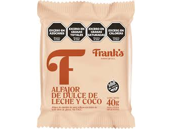 Alfajor de Dulce de Leche y Coco sin gluten FRANK'S