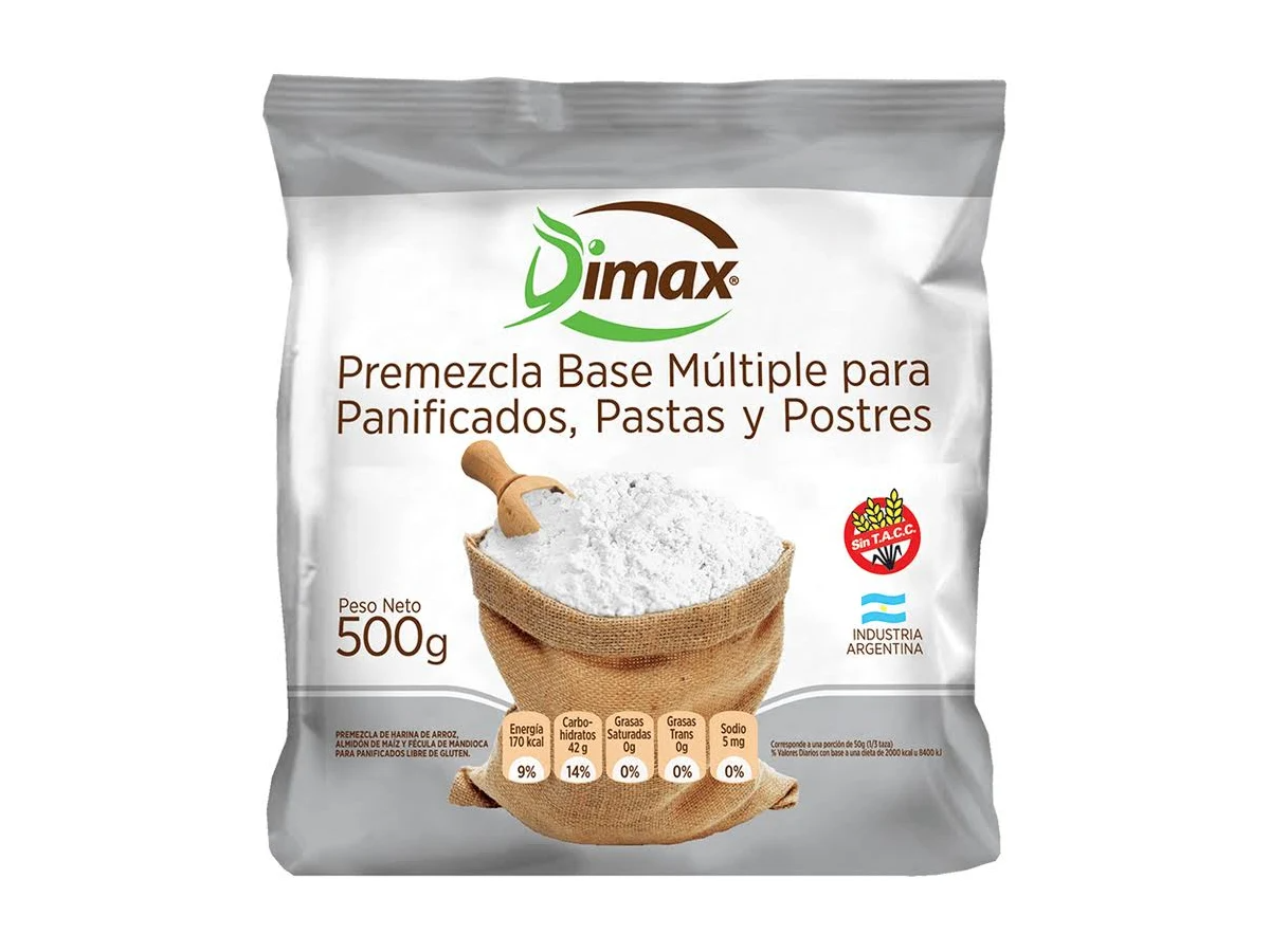 Premezcla Base Multiple para Panificados, Pastas y Postres 500g DIMAX