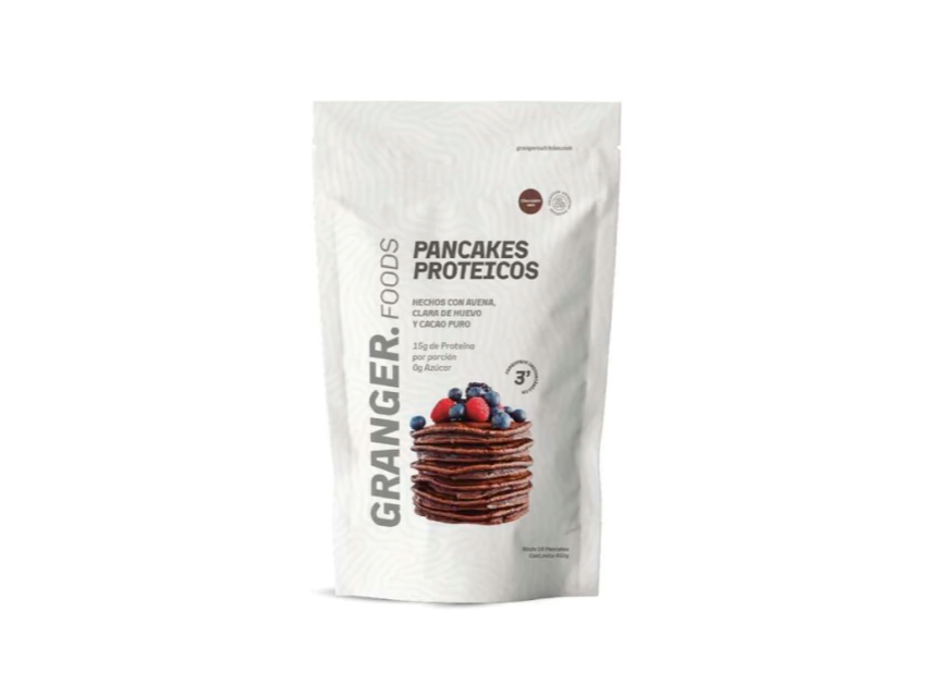 Premezcla Pancakes Proteicos de Avena, Clara de Huevo y Cacao Puro 400g GRANGER