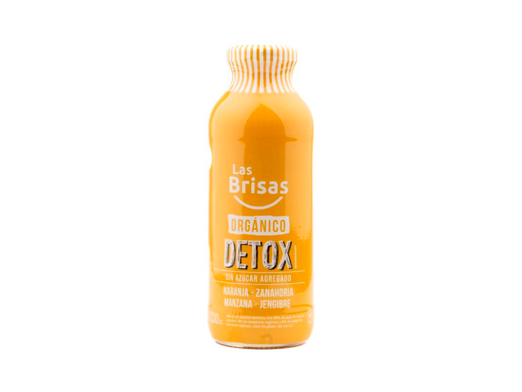 Jugo Orgánico Detox sabor Naranja, Zanahoria, Manzana y Jengibre 330ml LAS BRISAS