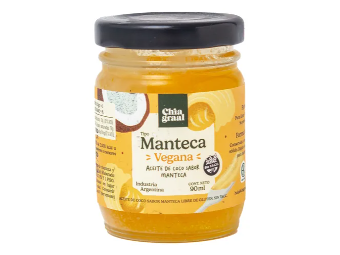 Aceite de Coco sabor Manteca SIN GLUTEN 90ml CHIA GRAAL