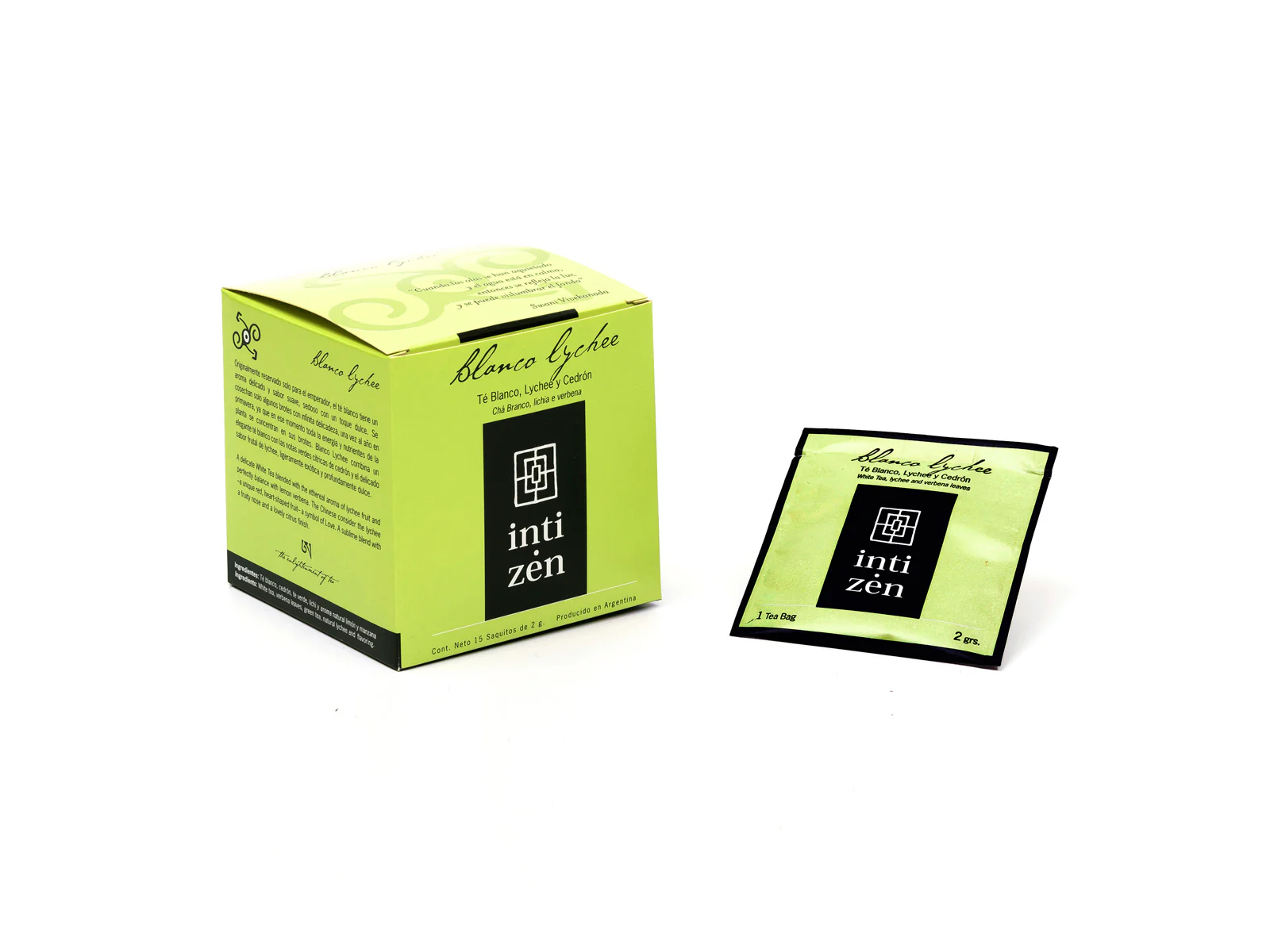Te blanco Lychee (15 saquitos de 2g) INTI ZEN