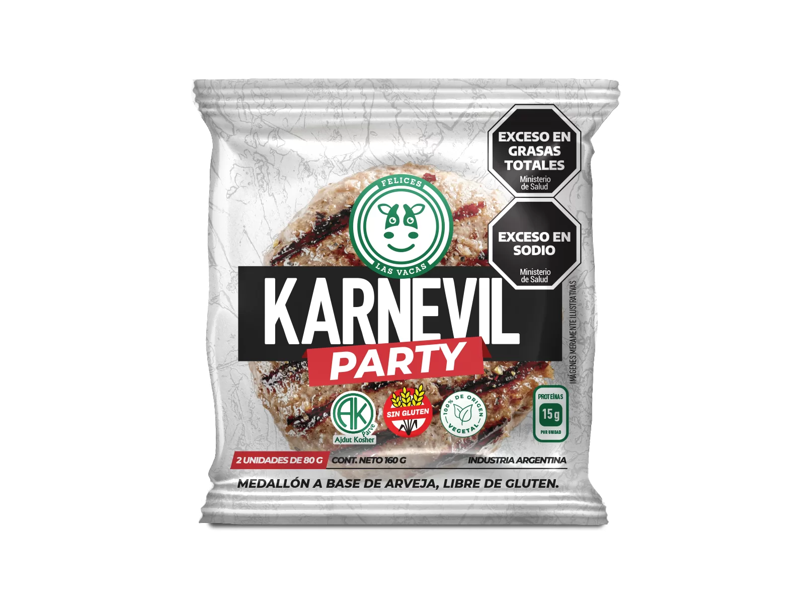 Karnevyl Medallón de arveja x2u SIN GLUTEN FELICES LAS VACAS