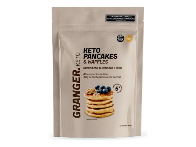 Premezcla Keto Pancakes & Waffles con Almendras y Coco SIN GLUTEN 200g GRANGER