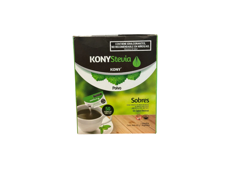 Edulcorante de Mesa en Polvo 40g (50 sobres de 0.8g) KONY STEVIA
