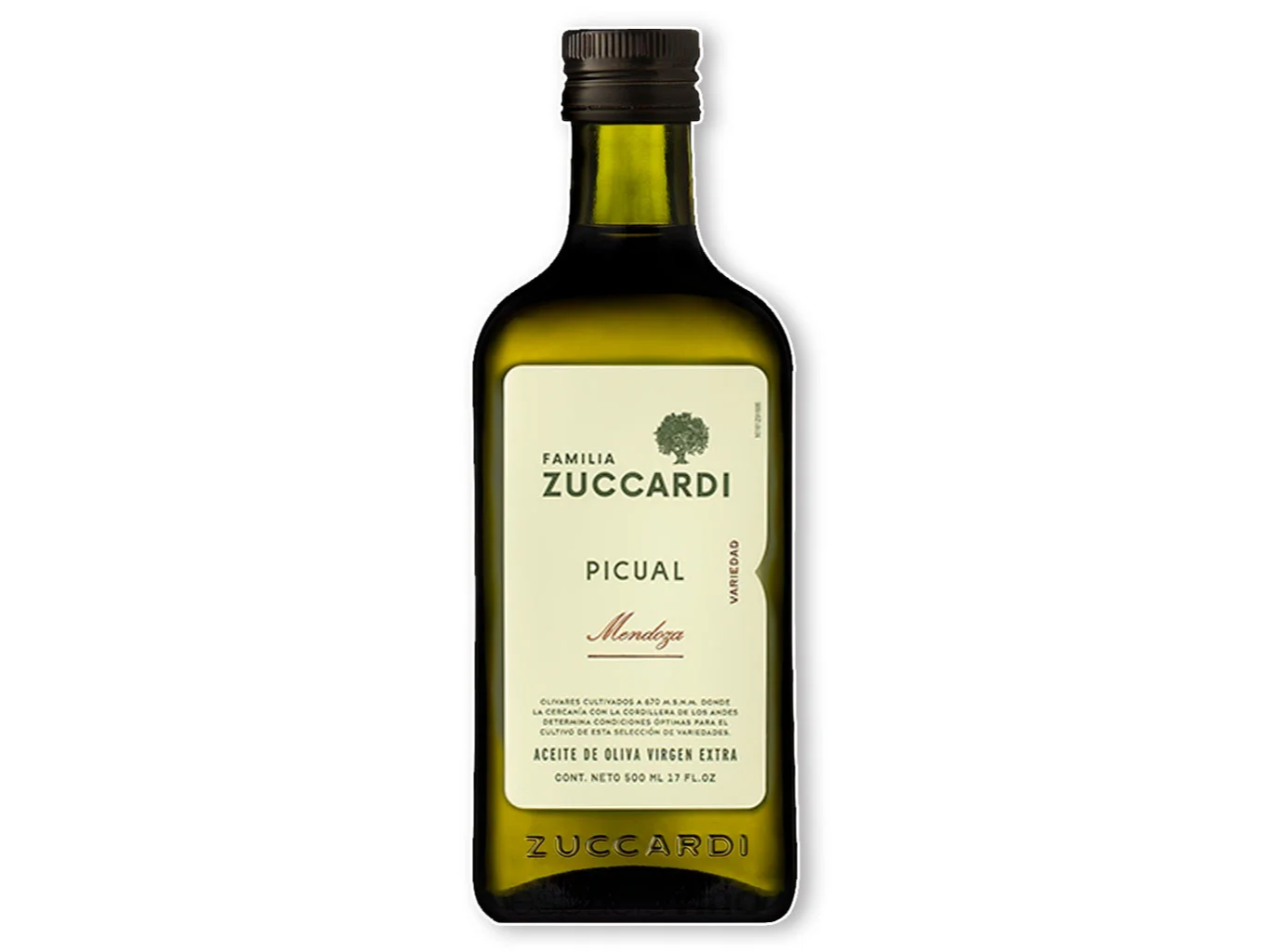 Aceite de Oliva Virgen Extra PICUAL 250ml FAMILIA ZUCCARDI