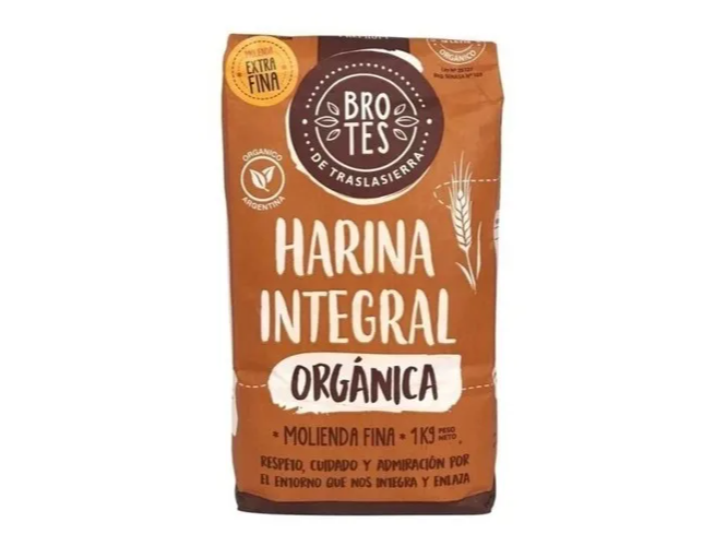 Harina Integral Orgánica Extrafina 1kg BROTES