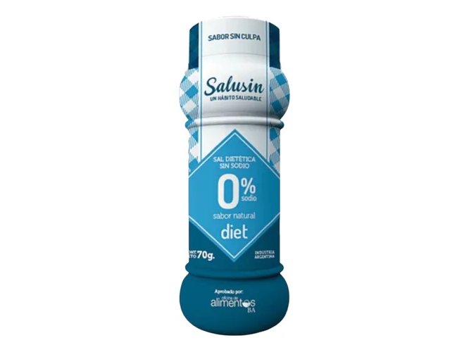 Sal Dietética 0% Sodio SIN GLUTEN 70g SALUSIN