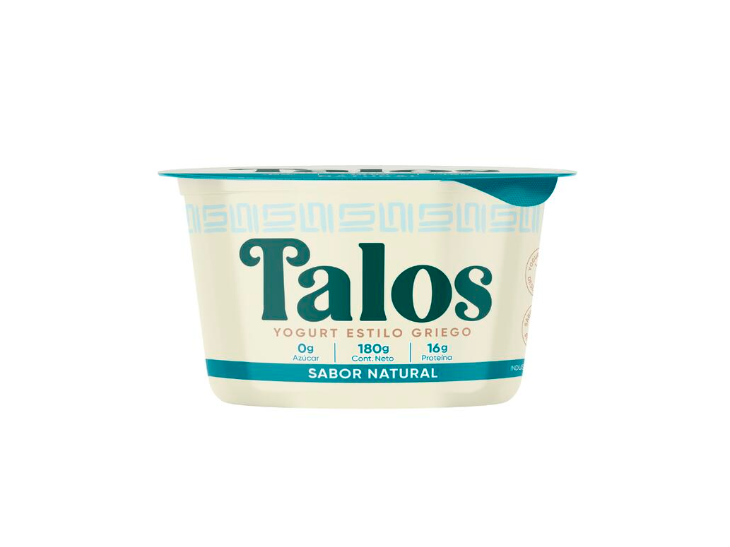 Yogurt Entero estilo Griego Deslactosado sabor Natural 180g TALOS
