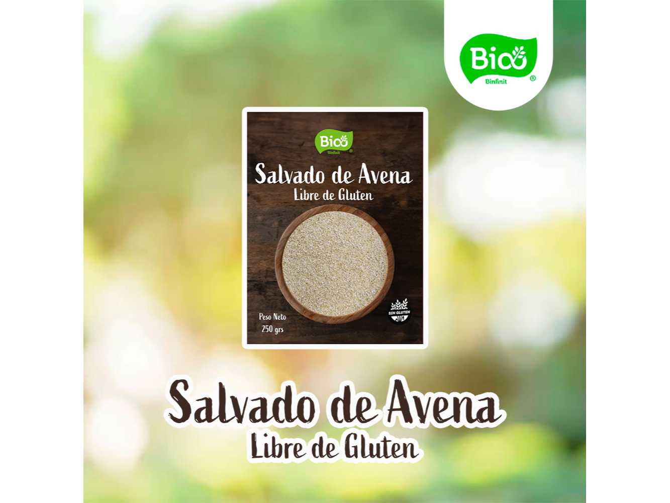 Salvado de Avena SIN LACTOSA 250g BINFINIT