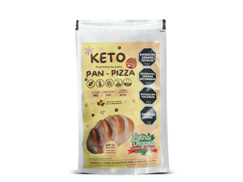 Premezcla Keto para Pan - Pizza VEGANO, SIN GLUTEN 200g REINA FOOD