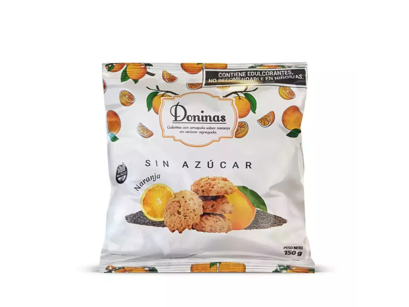 Galletitas de Naranja SIN GLUTEN 150g DONINAS