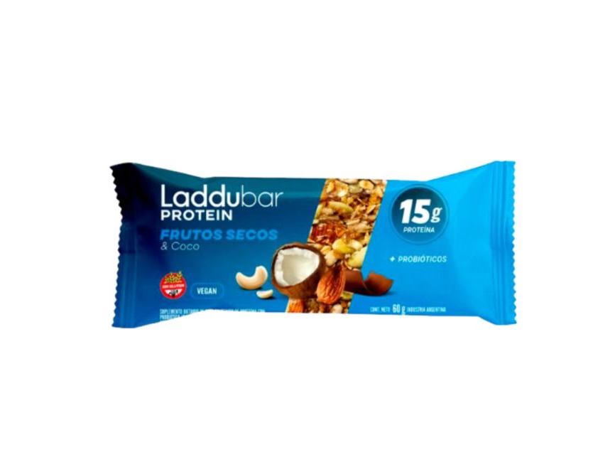 Barra Proteica de Frutos Secos y Coco sin gluten LADDUBAR