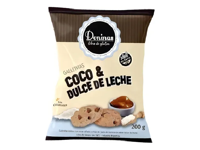 Galletitas Coco y Dulce de Leche 200g DONINAS